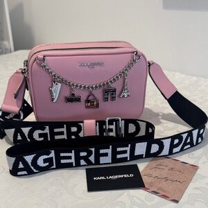 Karl Lagerfeld Pink Charm Crossbody Bag